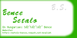 bence setalo business card